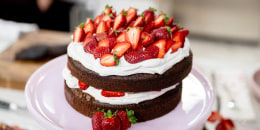 Katie Lee Biegel's Hanger Steak and Brownie Strawberry Shortcake