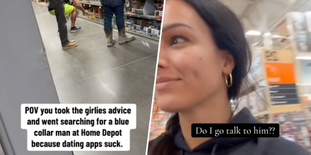 Woman goes viral for meeting her boyfriend at a Home Depot